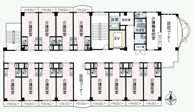 介護付有料老人ホームあおい 間取図