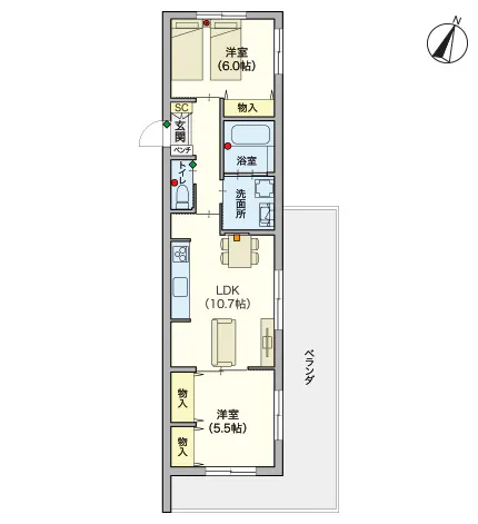 ヘーベルVillage東高円寺 間取図