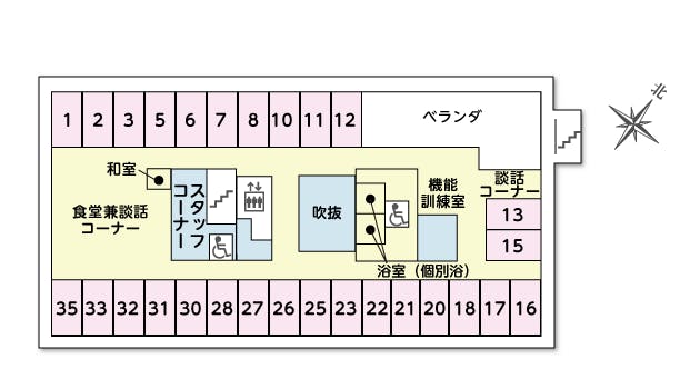 ツクイ・サンシャイン町田西館 間取図