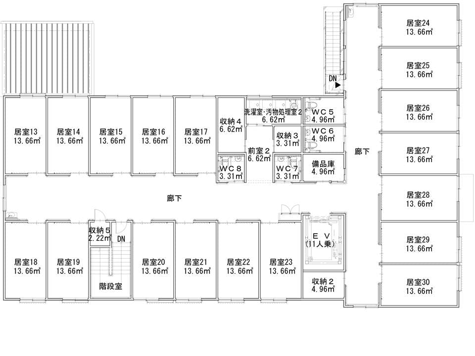 住宅型有料老人ホーム長寿邸仙石 間取図