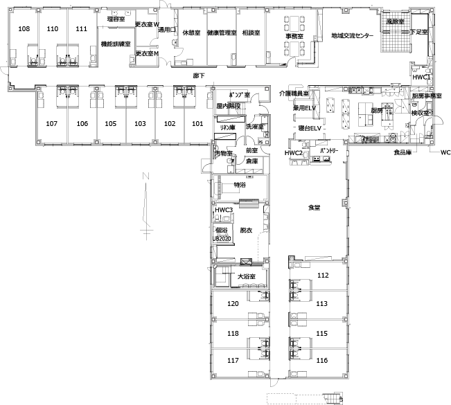 アシステッドリビング土気 間取図