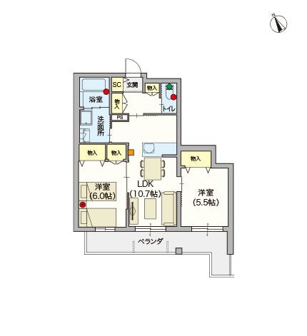 ヘーベルVillage西荻窪 間取図