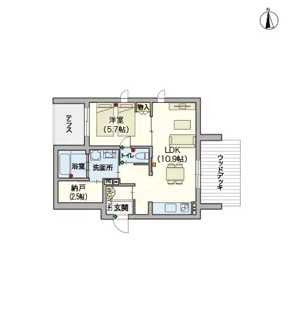 ヘーベルVillage熊野前 間取図