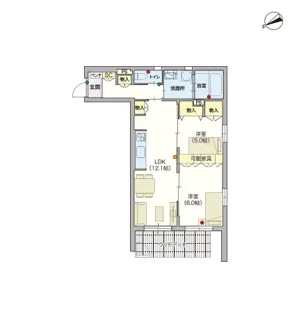 ヘーベルVillage片瀬鵠沼 間取図