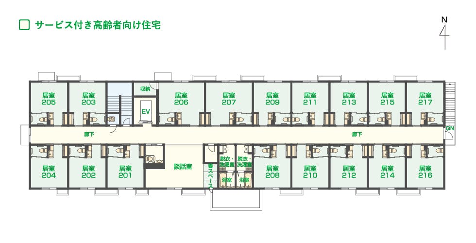 エイジフリーハウス吹田江坂町 間取図