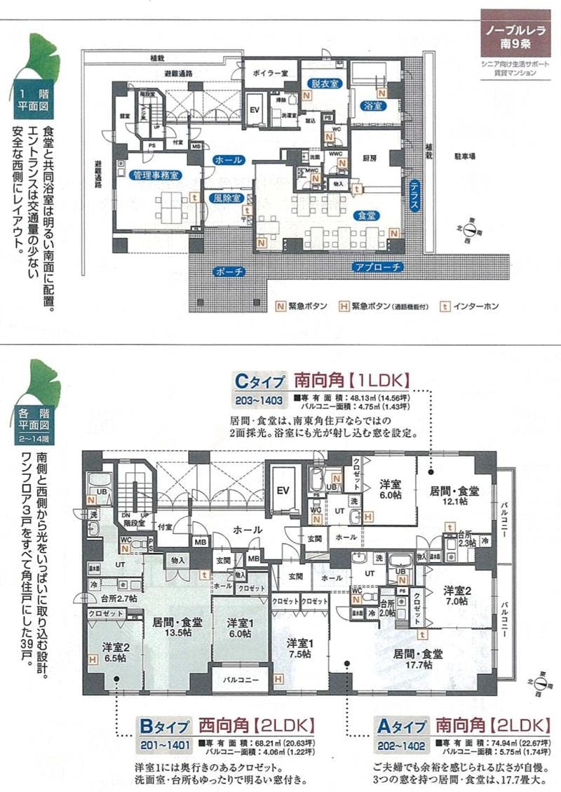 ノーブルレラ南9条 間取図