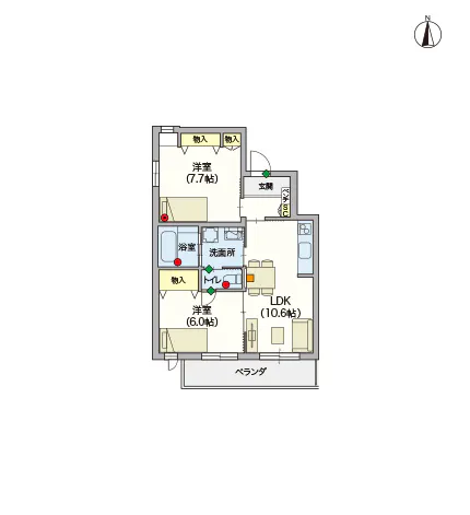 ヘーベルVillage武蔵境Ⅱ 間取図