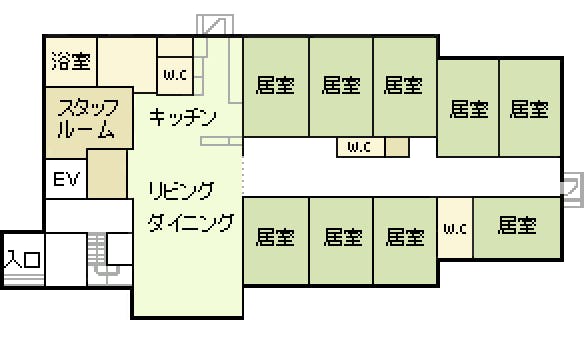 グループホームあさひ別荘 間取図