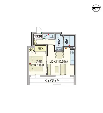 ヘーベルVillageときわ台 間取図