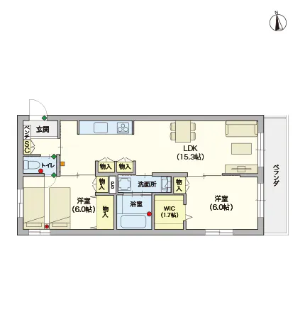 ヘーベルVillage十条 間取図