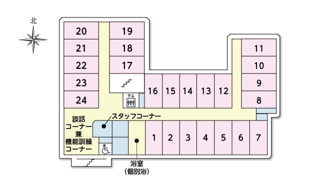 ツクイ・サンシャイン吉川 間取図