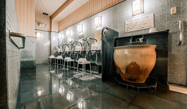 蓮田オークプラザ駅前温泉館 大浴場洗い場