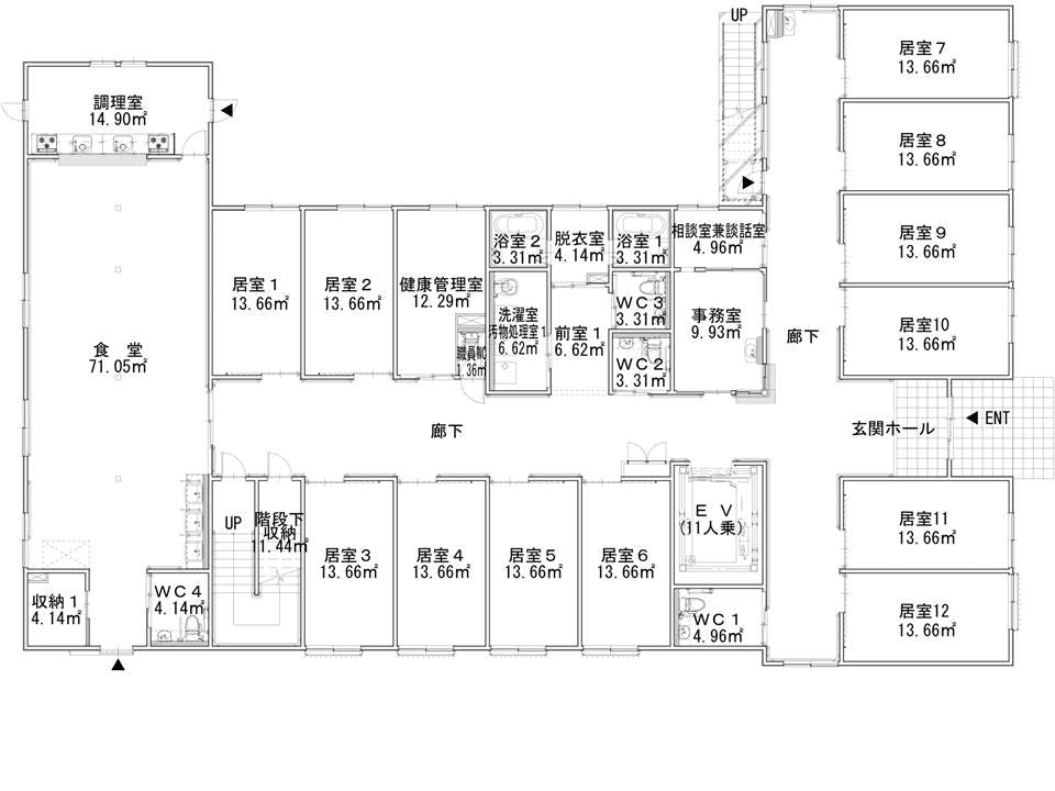 住宅型有料老人ホーム長寿邸仙石 間取図
