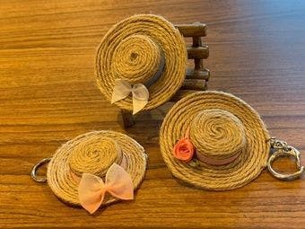 グッドタイムリビングセンター南 麦わら帽のキーホルダー作り