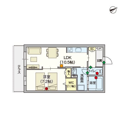 へーベルVillage市川 間取図
