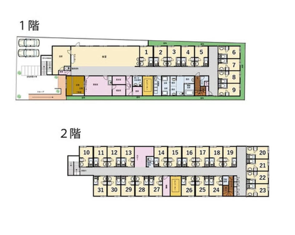 住宅型有料老人ホーム ハピネスあんずの里 間取図