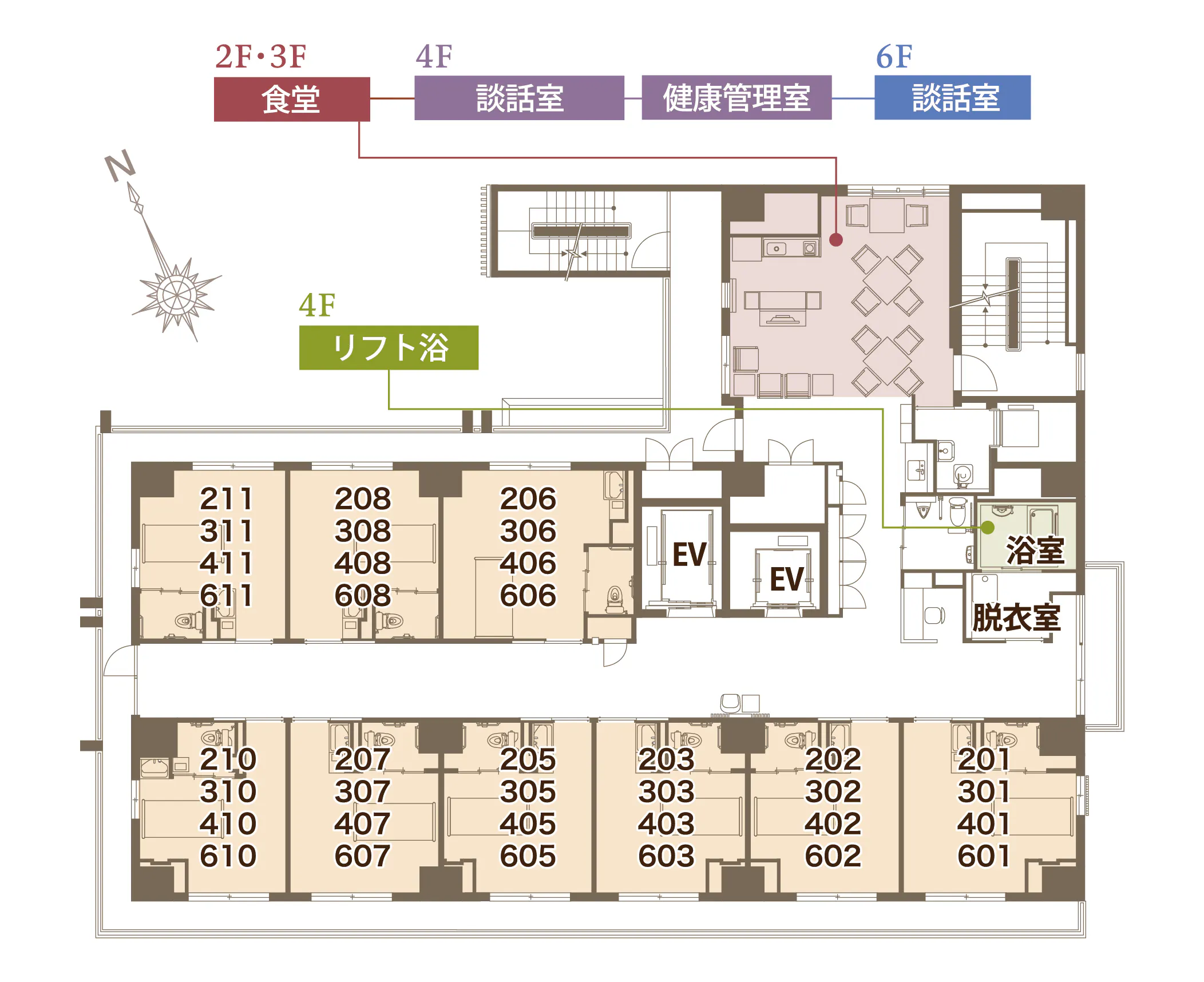 エイジフリー・ライフ文京湯島 間取図