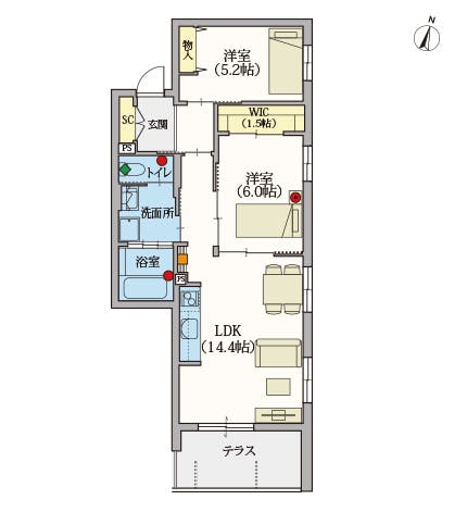 ヘーベルVillage駒沢公園 間取図