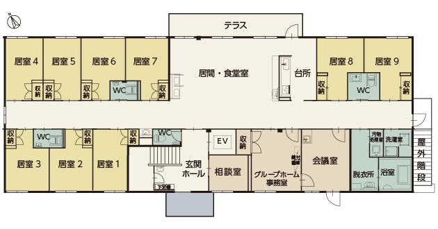 ツクイ柏塚崎グループホーム 間取図