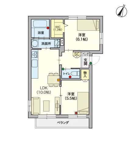 ヘーベルVillage松戸二十世紀が丘 間取図