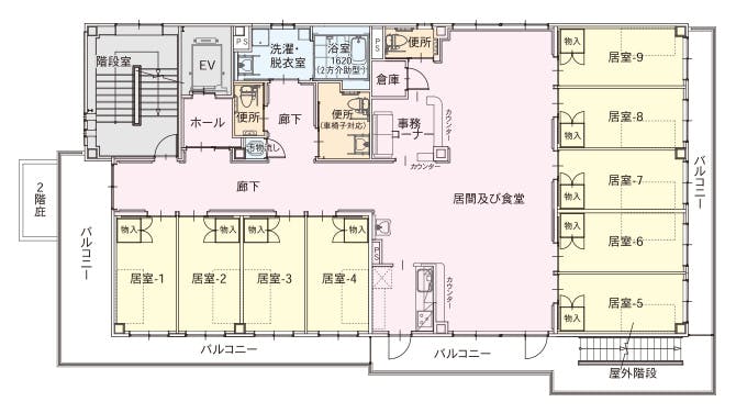 グループホームフレンド天王寺 間取図