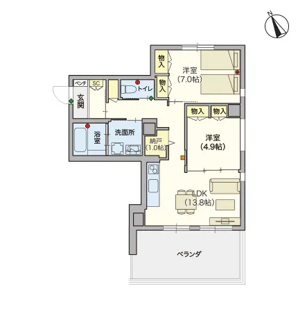 ヘーベルVillage西船橋駅前 間取図