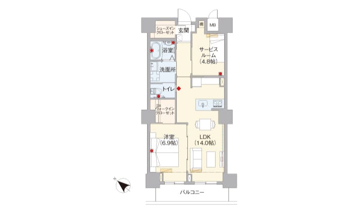 グランドマスト勝どき 間取図