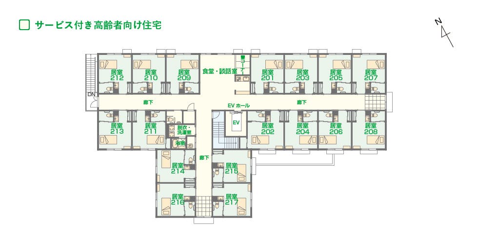 エイジフリーハウス京都嵐山 間取図