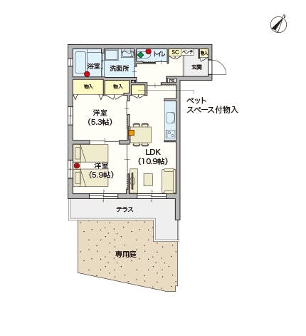 ヘーベルVillage氷川台 間取図