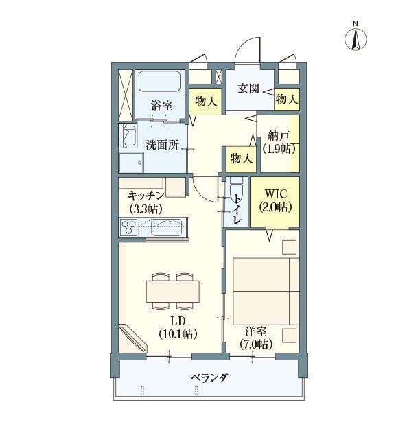 ヘーベルvillage千歳船橋リヴェール映 間取図